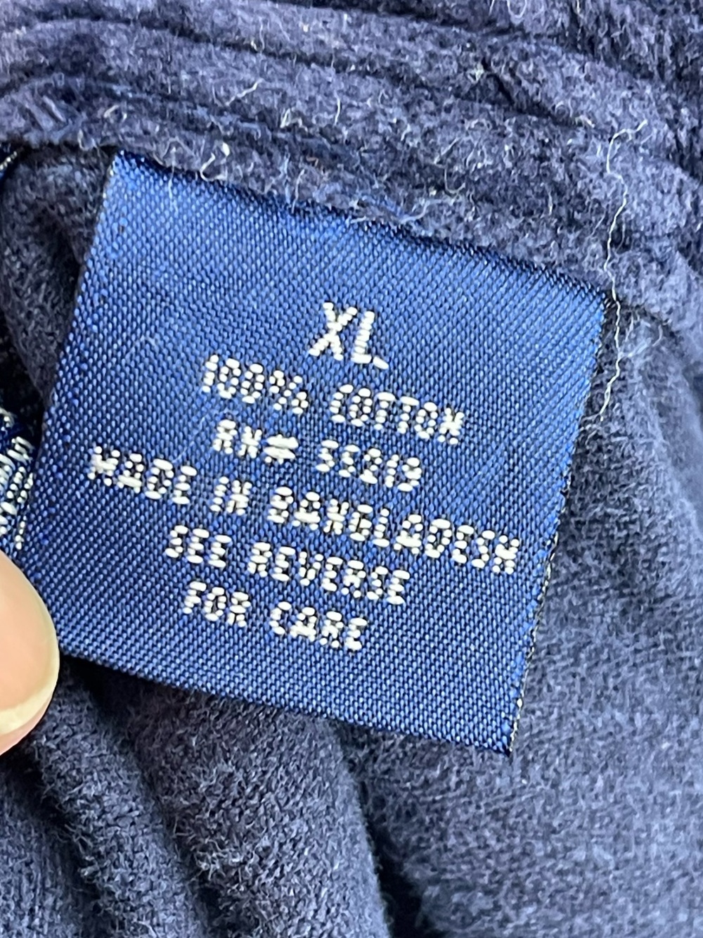 Vintage winnie the Pooh corduroy button down shirt size XL navy blue - Picture 7 of 7